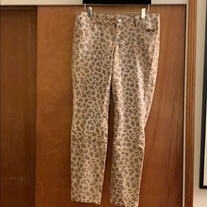 Leopard print jeans